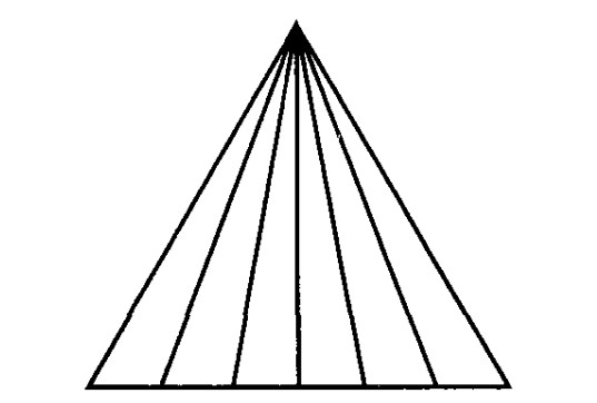 Image for question: खालील आकृतीतील त्रिकोणांची संख्या शोधा.